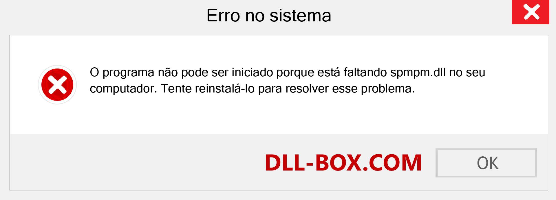 Arquivo spmpm.dll ausente ?. Download para Windows 7, 8, 10 - Correção de erro ausente spmpm dll no Windows, fotos, imagens